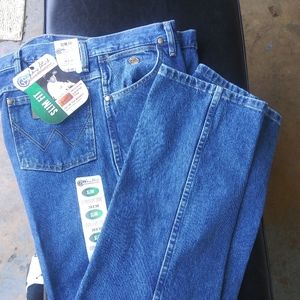 MENS WRANGLER JEANS SZ 38X30 slim FIT COWBOY CUT G
